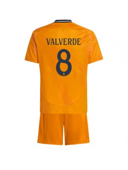 Detské Futbalové oblečenie Real Madrid Federico Valverde #8 2024-25 Krátky Rukáv - Preč (+ trenírky)